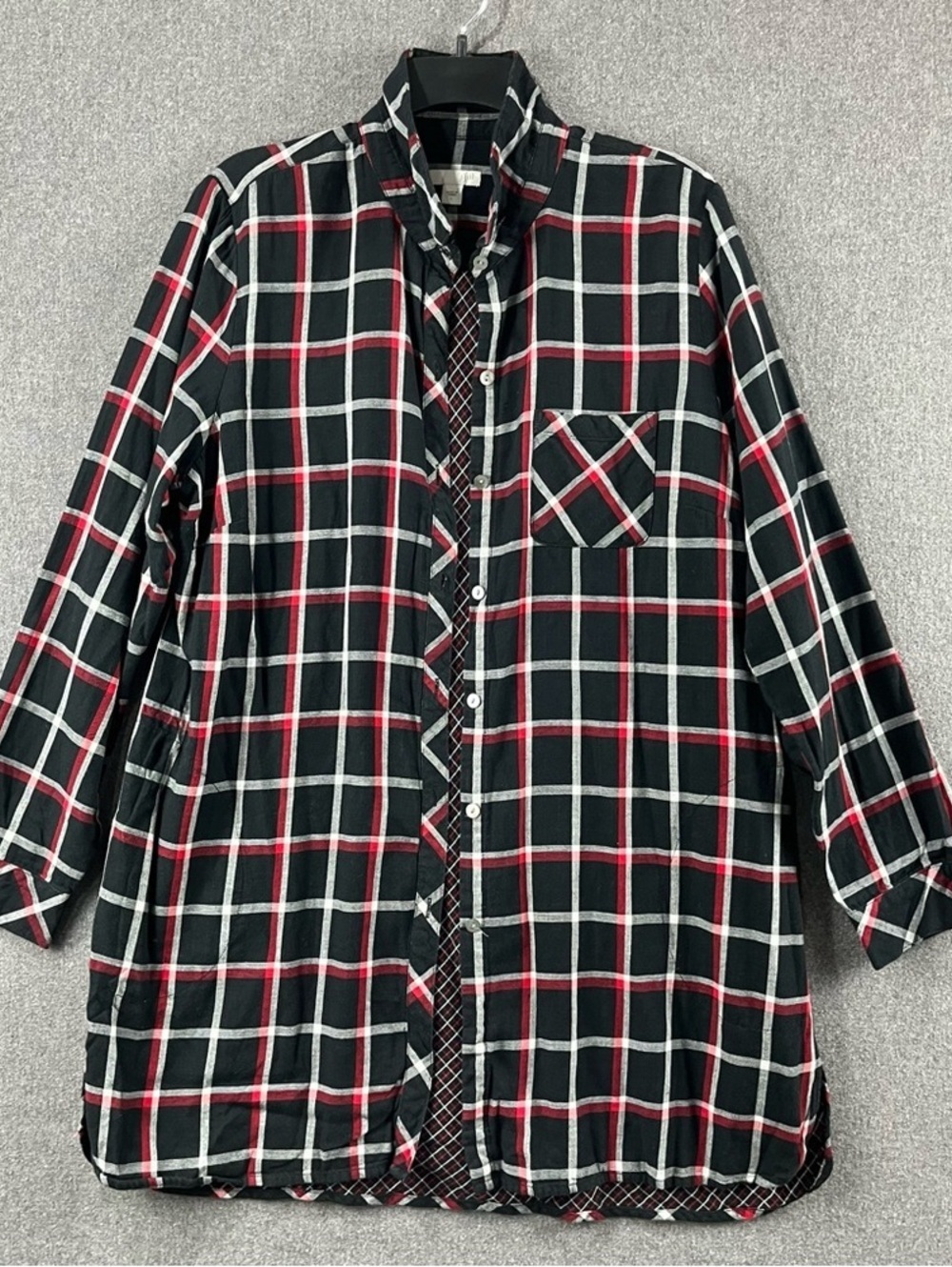 J.Jill Shirt Jacket 100% Cotton Button Up Layering Pocket Detail L